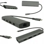USB-C PD HIRO doks kahe HDMI 4K monitori &uuml;hendamiseks