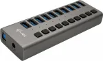 USB jagaja i-tec 10 &uuml;hendust, 48W, laadimisfunktsiooniga ja toiteadapteriga