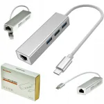 Adapter COMFAST, USB-C 3x USB, Ethernet (RJ45)
