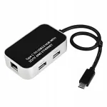 Adapter HUB C-t&uuml;&uuml;pi USB ja SD/TF kaardilugejaga