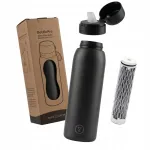 Roostevabast terasest joogipudel filtriga TAPP Water BottlePro, must, 740 ml