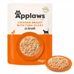 Applaws m&auml;rg kassitoit kana ja tuunaga puljongis, 70 g