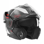 Motorrattakiiver NOX NP999 Spinner, must/valge/punane, S suurus