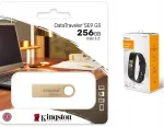 Kingston DTSE9G3 256GB USB m&auml;lupulk, USB 3.2, 220 MB/s, kuldne + spordikell