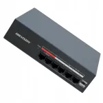 PoE v&otilde;rgul&uuml;liti, 6 porti, 35W, Hikvision, 4 POE porti