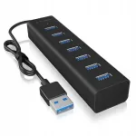 ICYBOX IB-HUB1700-U3 USB jaotur 7 liidesega koos toiteadapteriga