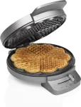 Vahvlimasin PRINCESS 1200 W, s&uuml;damekujuline, termostaadiga, must, viis vahvlit
