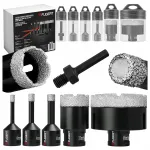 Kivist keraamika teemantpuurkomplekt M14 6&ndash;68 mm adapteriga