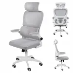 Hall ergonoomiline reguleeritav kontoritool ratastega