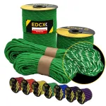 Peegeldav n&ouml;&ouml;r EDCX Paracord 550, 4,4 mm, roheline, 50 m