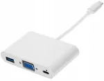 USB-C VGA adapter USB 3.0, PD laadimise ja 4K toe ning &uuml;hilduvusega MacBookiga