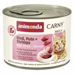 ANIMONDA Carny Adult konserv kassidele veise-, kalkuni- ja krevetiliha, 200g