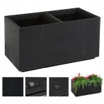 KARO ECO ratastega kast, &uuml;mbert&ouml;&ouml;deldud, 80 x 40 cm, musta betooni toonis