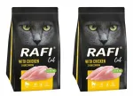 Rafi kuivtoit kassidele kanaga, 2 x 1,5 kg