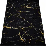 Vaip MARBLE, 80x150 cm, libisemiskindel, must, modernne