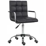 Kontoritool HOMCOM, p&ouml;&ouml;rlev, must, 52,5x54x84-99 cm