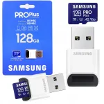 Samsung PRO Plus 128GB UHS-I U3 MicroSDXC m&auml;lukaart USB lugejaga