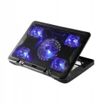 S&uuml;learvuti jahutusalus 12&ndash;17", 5 ventilaatorit, USB HUB, LED-valgustus