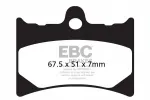 Piduriklotsid EBC FA126R, komplekt 1 kettale