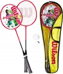 WILSON HYPER 6000 badmintoni komplekt, 2 rekett, sulgpallid, kott