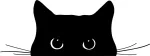 Auto kleebis KITTEN WITH MUSTACHE, 10 x 26,4 cm, taustata