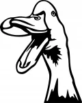 Auto kleebis GOOSE, 18 x 14,5 cm, taustata