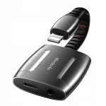 Mcdodo Lightning adapter Lightninguks ja 3.5 mm AUX, must