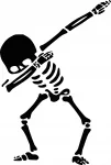 Taustata auto kleebis SKELETON HALLOWEEN, naljakas, 15 x 10,2 cm