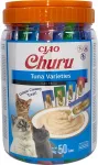 INABA CHURU kassisn&auml;kid erinevates maitsetes tuunikalaga, 50 x 14 g (700 g)