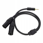 XLR Male kuni 1/8" TRS stereo Y-kaabel T7
