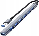 USB jagaja, 7 pesa, 2.0/3.0, alumiiniumist, Plug & Play