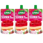 Magustoit k&uuml;lma vaarika toorjuustukoogi maitsega Łowicz, 100 g, 3 tk