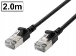 V&otilde;rgu kaabel Cat.6A FTP, RJ45-RJ45, SLIM ULTRAFLEX, must, 2 m