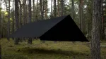 Telgikatte kate TigerWood Tarp T2, 3&times;2 m, must