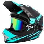 Children&rsquo;s helmet with glasses Cross+Gogle, size S (53-54 cm), suitable for ATVs, BMX, scooters