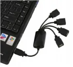 USB jagaja, 4 pesa, sobib s&uuml;learvutile