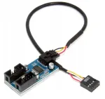 USB jagaja, 2x9 kontaktidega &uuml;hendused emaplaadile