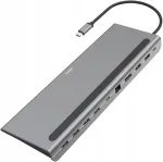 USB-C jaam HAMA DOCK2OFFICE PRO, 10 pistikut, 4K, 100W, antratsiithall