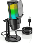 USB RGB karaokemikrofon otse&uuml;lekannetele ja m&auml;ngudele