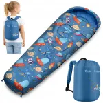Laste magamiskott SPACE 170x60 cm seljakotiga