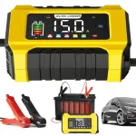 Auto 12V/24V akulaadija LCD-ekraaniga, 9 laadimisrežiimiga