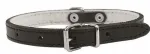 Nahast koera kaelarihm DogDar, must, 1,2 x 32 cm