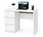 Kirjutuslaud 3 sahtliga, 90 cm, valge, noortele