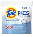 Tide Free & Gentle pesukapslid, 16 tk