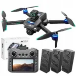 S159 UAV GPS kaameraga droon, t&otilde;rgete v&auml;ltimine, 3 akut 2200 mAh, pea-vaba