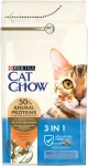 Kuiv kassitoit PURINA CAT CHOW 3 in 1 kalkunilihaga, 1,5 kg
