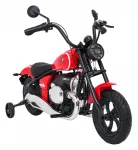 Laste mootorratas BMW R18 punane, abirattad, LED-tuled, heli