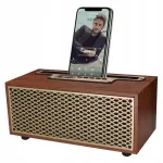 Bluetooth k&otilde;lar Retro, puidust, FM raadio, AUX, microSD, 8 W stereo
