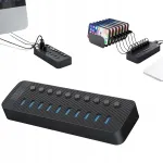 USB jagaja ORICO 10-in-1, 10x USB-A 3.0