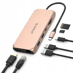ORICO 12-in-1 USB-C doksik 2x HDMI 4K 60Hz, DisplayPort, LAN, PD 100W, SD-kaardilugeja